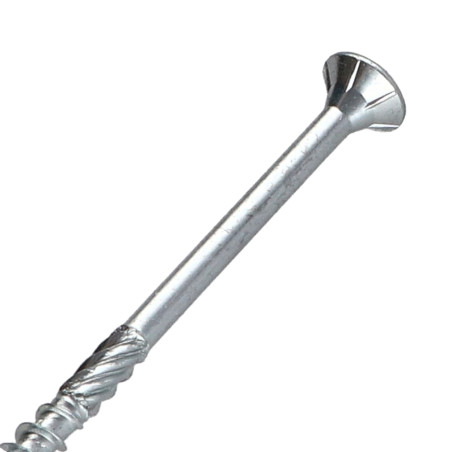1 x Tornillos para madera TEKOR cabeza fresada/testa svasat dentado 5X100 roscado en 60 TORX T25 Acero cincado blanco cut