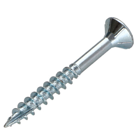 1 x Tornillos para madera TEKOR cabeza fresada/testa svasat dentado 4X45 roscado en 27 TORX T20 Acero cincado blanco cut
