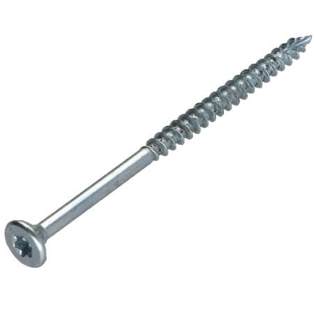 1 x Tornillos para madera TEKOR cabeza fresada/testa svasat dentado 4X60 roscado en 36 TORX T20 Acero cincado blanco cut