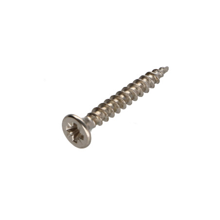 1 x Tornillo madera aglomerado cabeza fresada/testa svasat Pozi PZ4 5X30 roscado total Acero niquelado