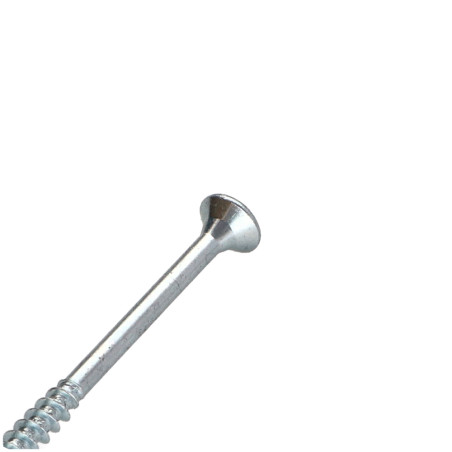 1 x Tornillos para madera TEKOR cabeza fresada/testa svasat dentado 5X80 roscado en 48 TORX T25 Acero cincado blanco cut