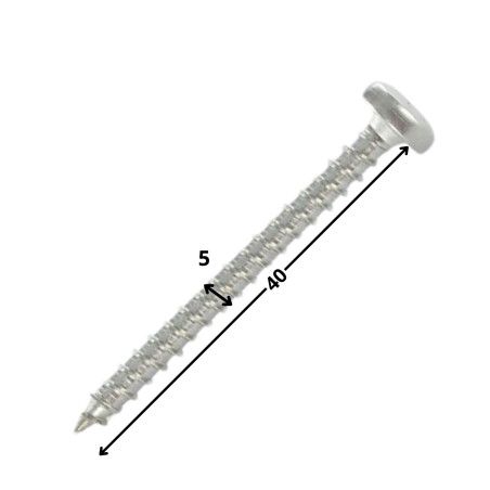 1 x Tornillo madera aglomerado cabeza redonda 5X40 TORX T25 Acero cincado blanco