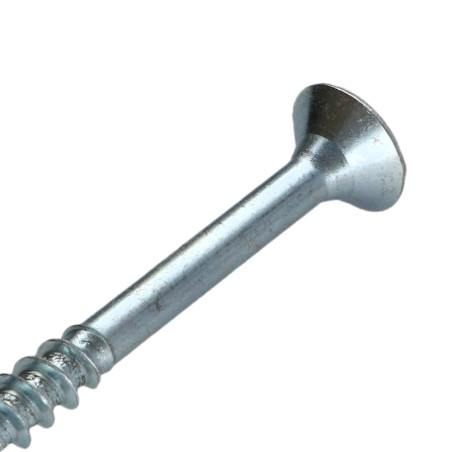 1 x Tornillo madera aglomerado cabeza fresada/testa svasat Pozi PZ4 4.5X80 roscado parcial Acero cincado blanco