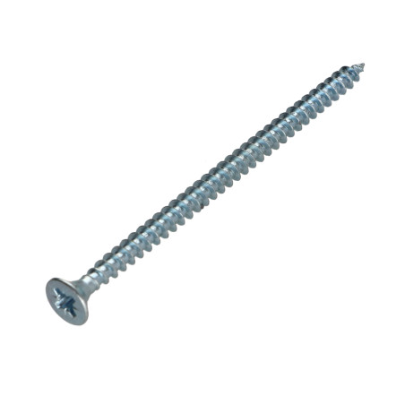 1 x Tornillo madera aglomerado cabeza fresada/testa svasat Pozi PZ4 4X70 Acero cincado blanco
