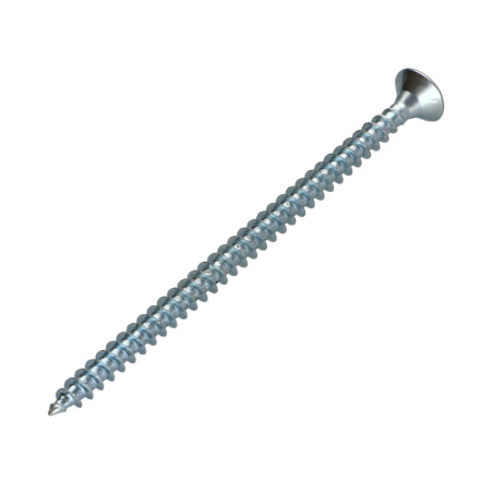 1 x Tornillo madera aglomerado cabeza fresada/testa svasat Pozi PZ4 4X70 Acero cincado blanco
