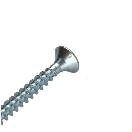 1 x Tornillo madera aglomerado cabeza fresada/testa svasat Pozi PZ4 4X70 Acero cincado blanco