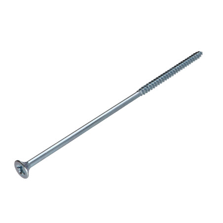 1 x Tornillo madera aglomerado cabeza fresada/testa svasat Pozi PZ5 6X160 roscado parcial Acero cincado blanco