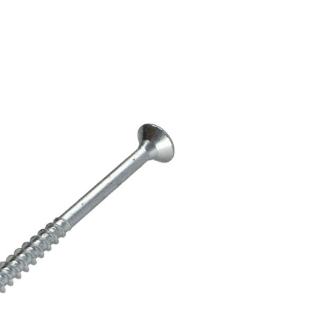 1 x Tornillo madera aglomerado cabeza fresada/testa svasat Pozi PZ5 6X100 roscado parcial Acero cincado blanco