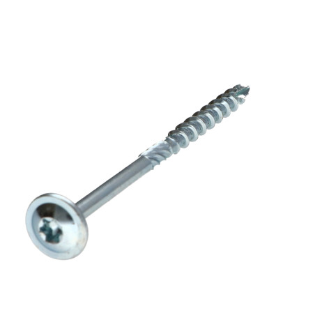 1 x Tornillos para madera TEKOR cabeza disco TORX T30 cut punta antihendidura tipo 17 6X100 roscado parcial Acero cincado