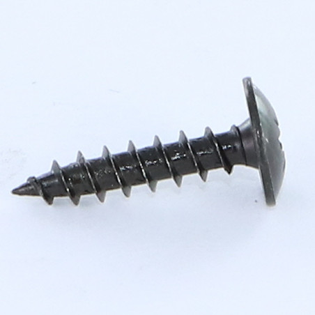 1 x Tornillo madera aglomerado poelier cabeza redonda ancha Pozi PZ4 4.5X20 Acero cincado negro