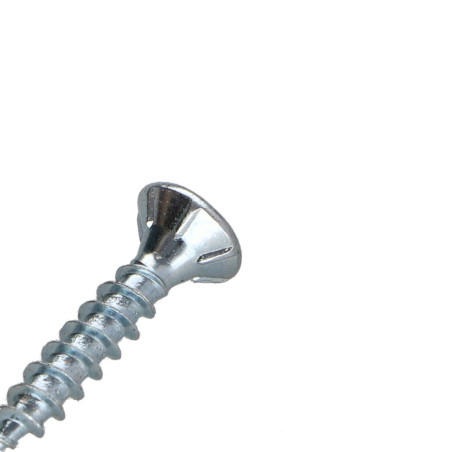 1 x Tornillos para madera TEKOR cabeza fresada/testa svasat dentado 5X25 TORX T25 Acero cincado blanco roscado total cut