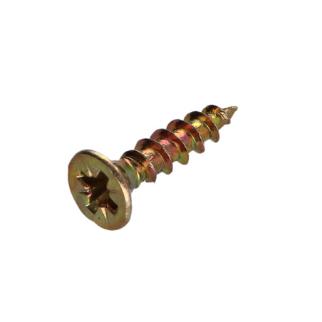 1 x Tornillo madera aglomerado cabeza fresada/testa svasat Pozi PZ4 3.5X12 roscado total Bicromato