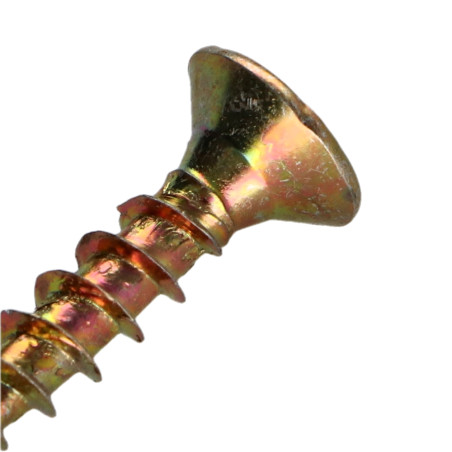 1 x Tornillo madera aglomerado cabeza fresada/testa svasat Pozi PZ4 3.5X12 roscado total Bicromato