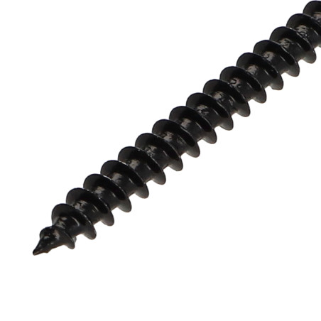 1 x Tornillo madera aglomerado cabeza fresada/testa svasat Pozi PZ4 5X40 roscado total Acero cincado negro