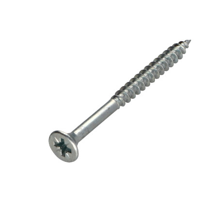 1 x Tornillo madera aglomerado cabeza fresada/testa svasat Pozi PZ5 6X60 roscado parcial Acero cincado blanco GLEITMO 627