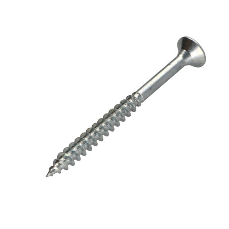 1 x Tornillo madera aglomerado cabeza fresada/testa svasat Pozi PZ5 6X60 roscado parcial Acero cincado blanco GLEITMO 627