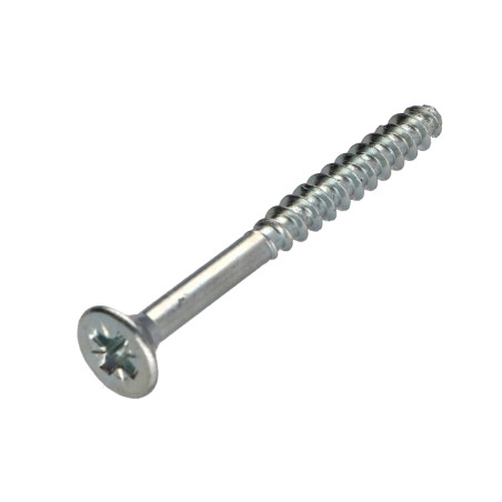 1 x Tornillo madera aglomerado cabeza fresada/testa svasat Pozi PZ5 6X60 roscado en 35 Acero cincado blanco 96 horas