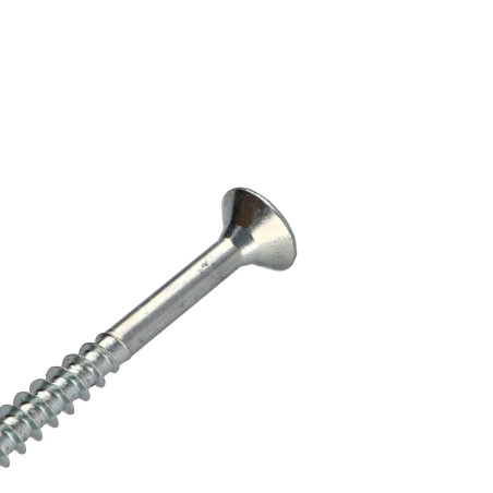 1 x Tornillo madera aglomerado cabeza fresada/testa svasat Pozi PZ5 6X60 roscado en 35 Acero cincado blanco 96 horas