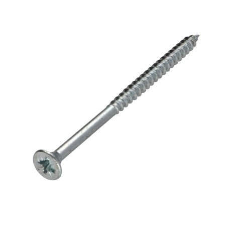 1 x Tornillo madera aglomerado cabeza fresada/testa svasat Pozi PZ4 5X110 roscado parcial Acero cincado blanco