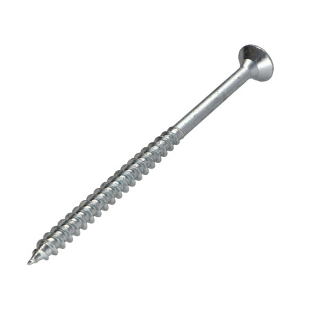 1 x Tornillo madera aglomerado cabeza fresada/testa svasat Pozi PZ4 5X110 roscado parcial Acero cincado blanco