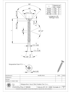 Tornillo madera aglomerado cabeza fresada/testa svasat... 2