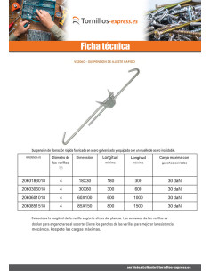Suspensión ajuste rápido 85X150 2