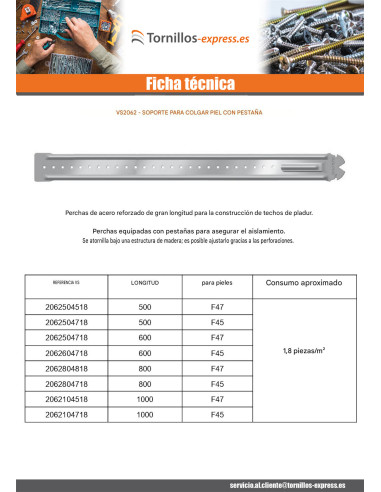 1 x Suspensión separable 480 para piel F47