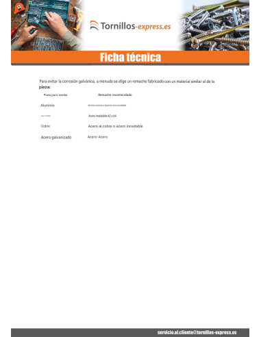 1 x Remache flor GOSTAR Aluminio Vástago acero...