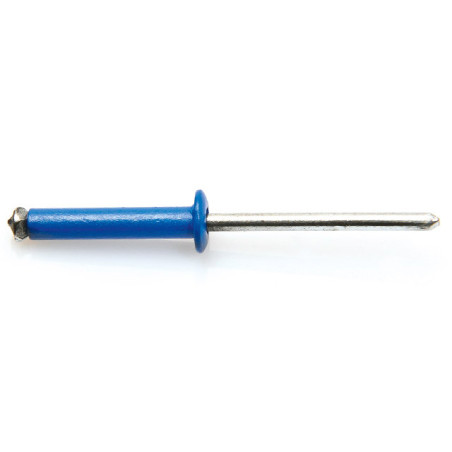 1 x Remache flor GOSTAR Aluminio Vástago acero Cabeza redonda estándar 4X25 azul