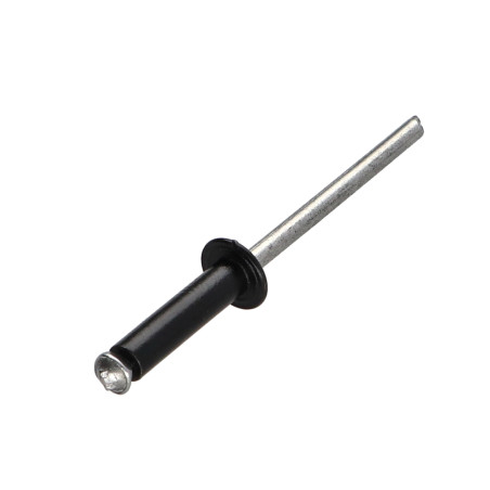 1 x Remache flor GOSTAR Aluminio Vástago acero Cabeza redonda estándar 4X30 Negro