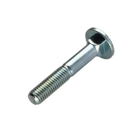 1 x Cabeza redonda cuello cuadrado M10X94 roscado parcial Acero cincado blanco