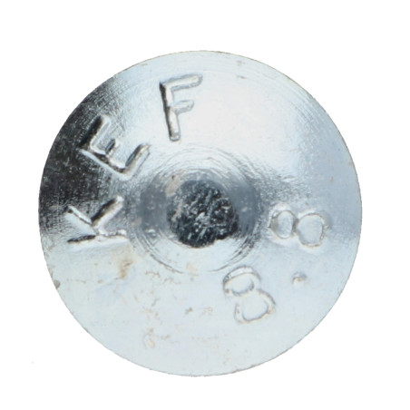 1 x Cabeza redonda cuello cuadrado M8X60 roscado en 22 roscado parcial Acero cincado blanco