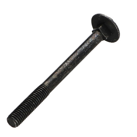 1 x Cabeza redonda cuello cuadrado M5X55 roscado parcial Acero cincado negro