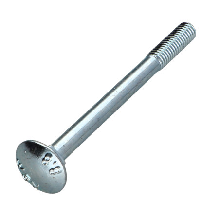 1 x Cabeza redonda cuello cuadrado M6X70 roscado parcial Clase 8.8 Acero cincado blanco