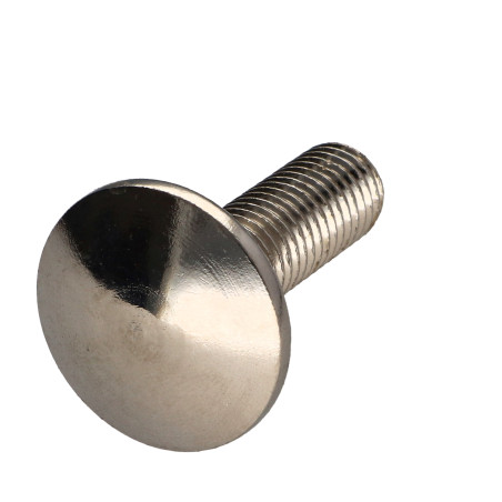 1 x Cabeza redonda cuello cuadrado M12X40 roscado parcial Acero niquelado