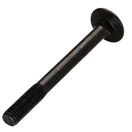 1 x Cabeza redonda cuello cuadrado M8X80 roscado en 22 roscado parcial Acero cincado negro