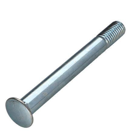 1 x Cabeza redonda cuello cuadrado M10X90 roscado en 20 roscado parcial K&C.B DK17.2 Acero cincado blanco