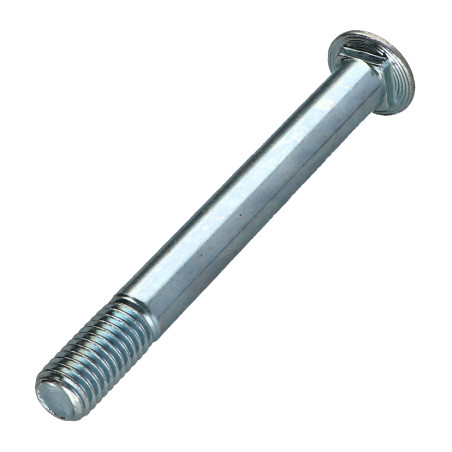1 x Cabeza redonda cuello cuadrado M10X90 roscado en 20 roscado parcial K&C.B DK17.2 Acero cincado blanco