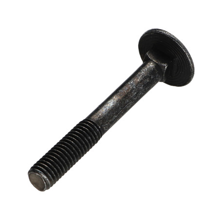 1 x Cabeza redonda cuello cuadrado M8X60 roscado en 22 roscado parcial Acero cincado negro