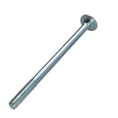 1 x Cabeza redonda cuello cuadrado M12X170 roscado parcial Acero cincado blanco