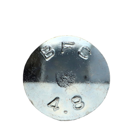 1 x Cabeza redonda cuello cuadrado M10X150 roscado parcial Acero cincado blanco