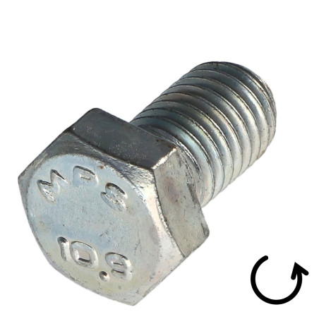 1 x Tornillo metales cabeza hexagonal paso izquierda M10X16 clase 10.9 acero geométrico
