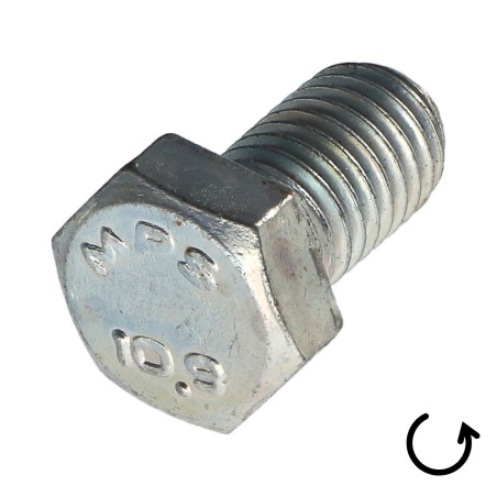1 x Tornillo metales cabeza hexagonal paso izquierda M6X10 clase 10.9 acero geométrico