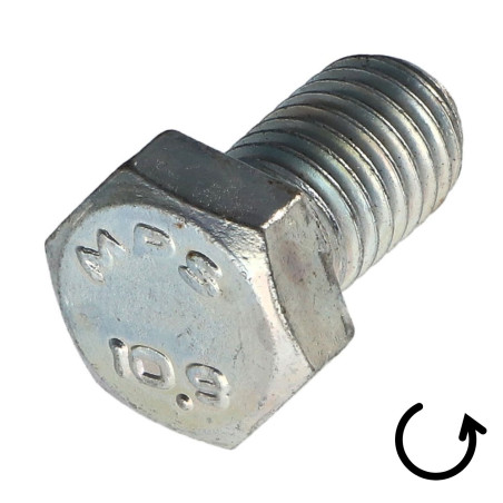 1 x Tornillo metales cabeza hexagonal paso izquierda M12X20 clase 10.9 acero geométrico