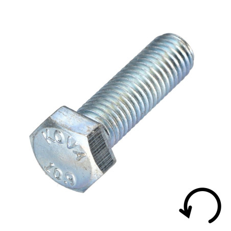 1 x Tornillo metales cabeza hexagonal paso izquierda M10X40 clase 10.9 acero geométrico
