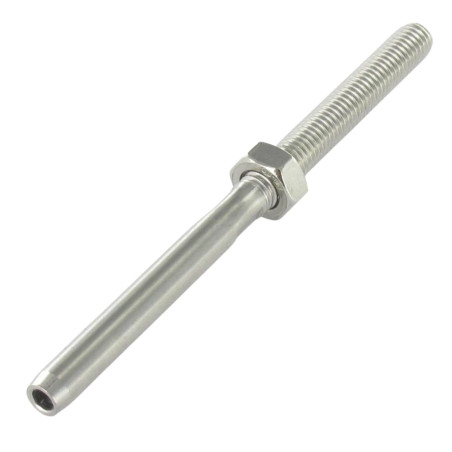 1 x Terminal tubular rosca interna paso izquierda Inoxidable A4 Cable 5 longitud total 130