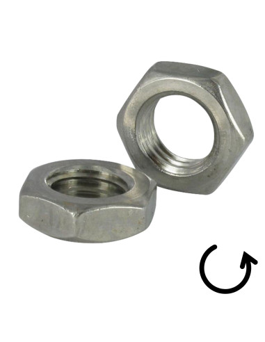 1 x Tuerca hexagonal baja hm/contratuerca paso...