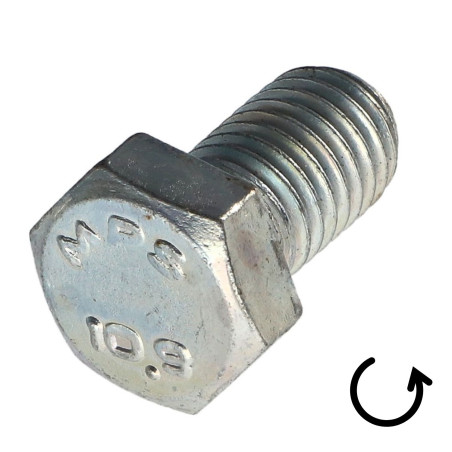 1 x Tornillo metales cabeza hexagonal paso izquierda M7X16 clase 10.9 acero geométrico
