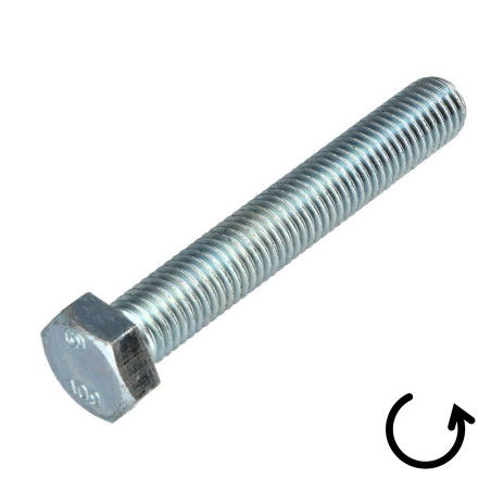 1 x Tornillo metales cabeza hexagonal paso izquierda M10X80 clase 10.9 acero geométrico