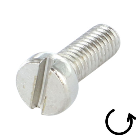 1 x Tornillo metales cabeza cilíndrica abombada ranura M10X70 IZQUIERDA P. Acero niquelado